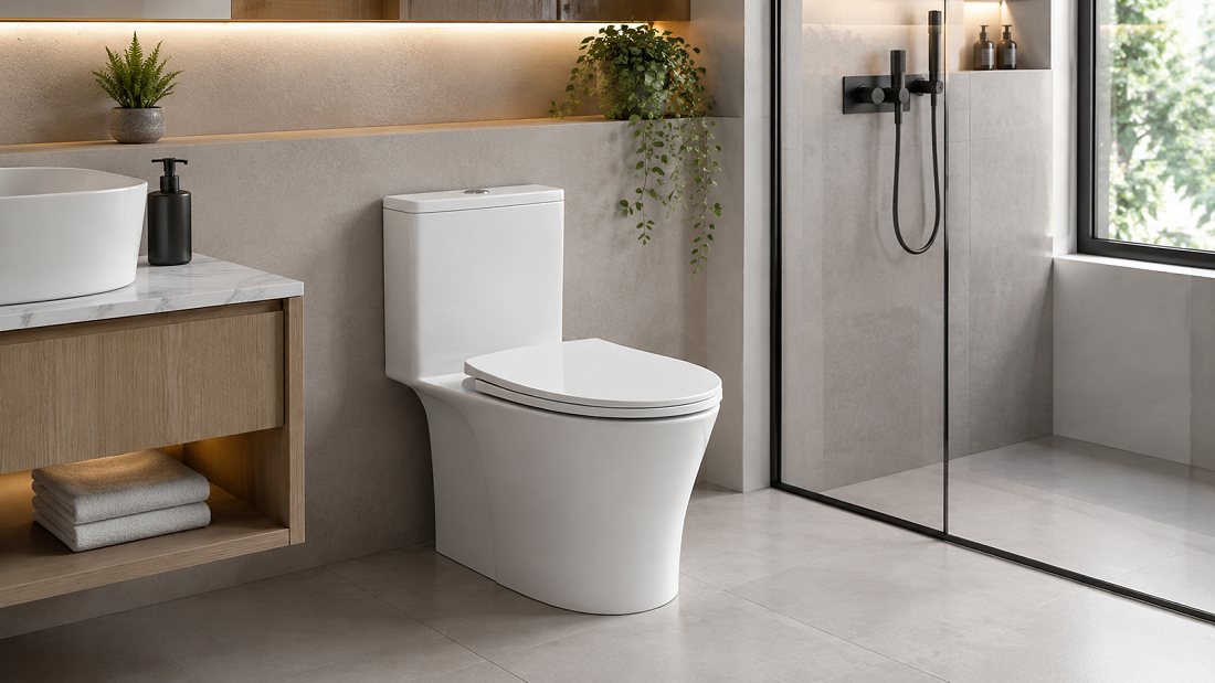 BLACKWHITE ESCALUS One Piece Toilet, Pilihan Sanitary Terbaik di Indonesia untuk Kamar Mandi Modern