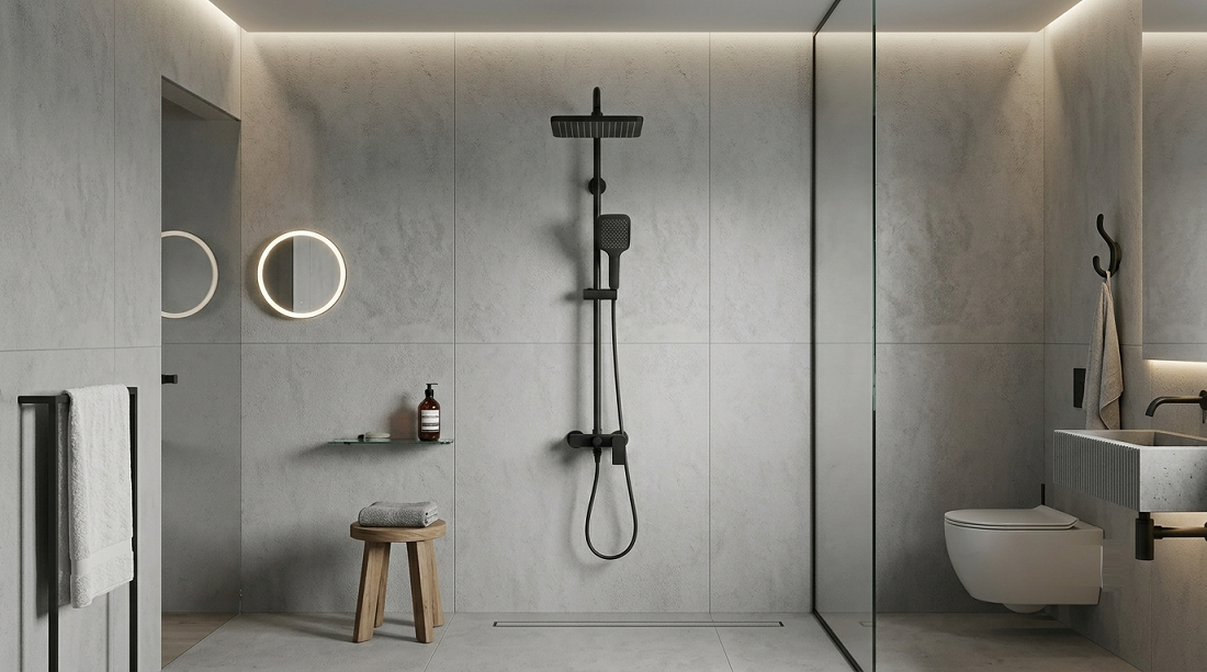 Inspirasi Shower untuk Kamar Mandi Hitam Putih dengan Shower Terbaik dari Blackwhite Sanitary Terbaik di Indonesia